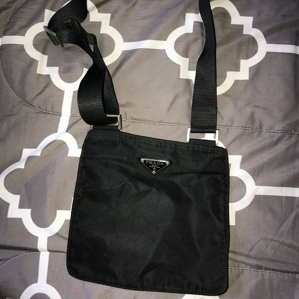Authentic Prada Vela Flat Crossbody